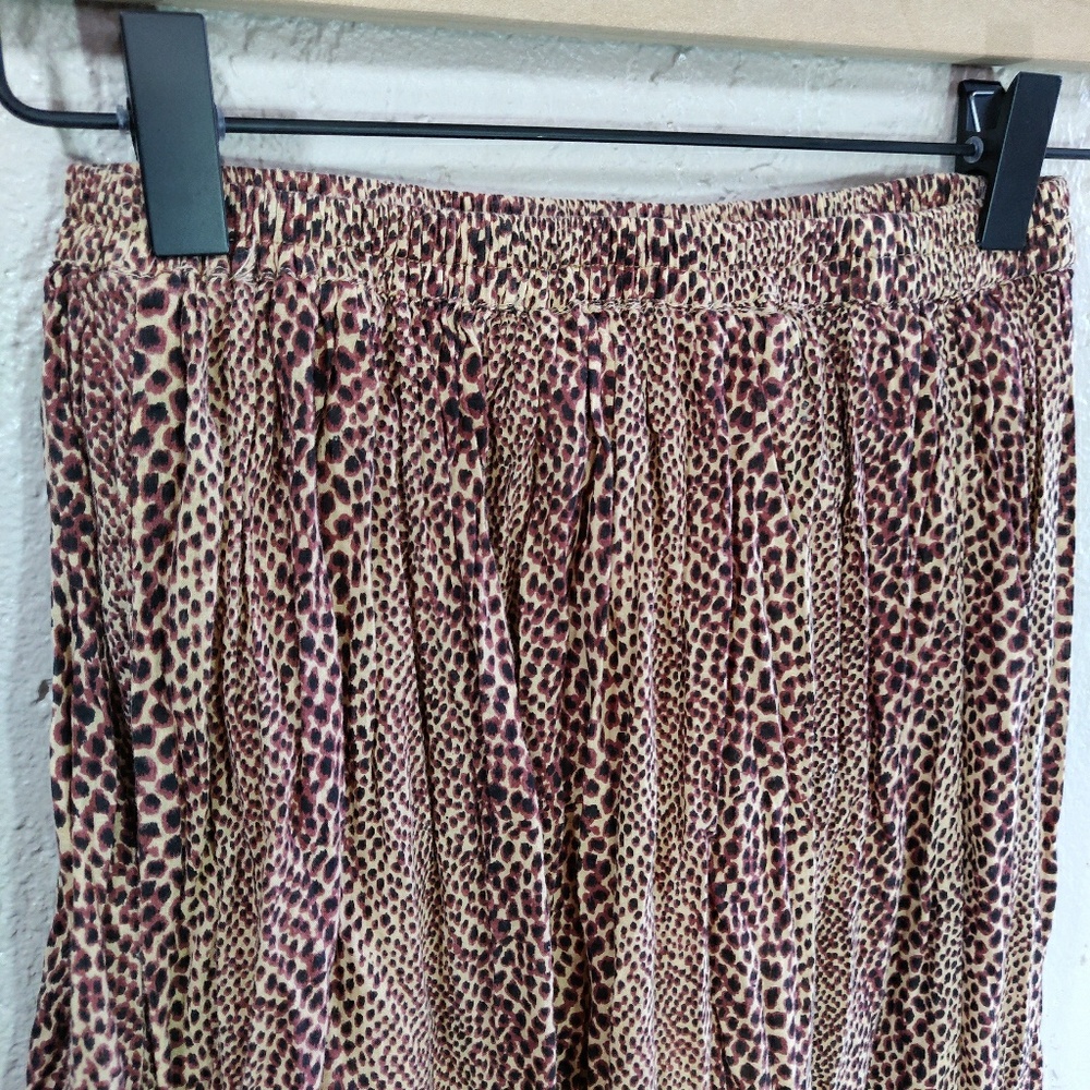 Karen Scott Leopard Print Tiered Maxi Skirt Medium - Picture 4 of 6